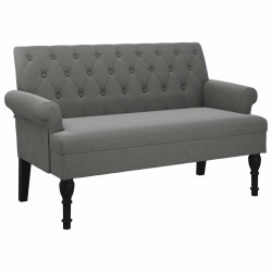 Banc avec dossier Gris foncé 120 x 62 x 75,5 cm Tissu 562228562228