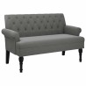 Banc avec dossier Gris foncé 120 x 62 x 75,5 cm Tissu 562228562228