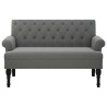 Banc avec dossier Gris foncé 120 x 62 x 75,5 cm Tissu 562228562228