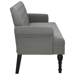 Banc avec dossier Gris foncé 120 x 62 x 75,5 cm Tissu 562228562228