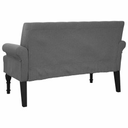 Banc avec dossier Gris foncé 120 x 62 x 75,5 cm Tissu 562228562228
