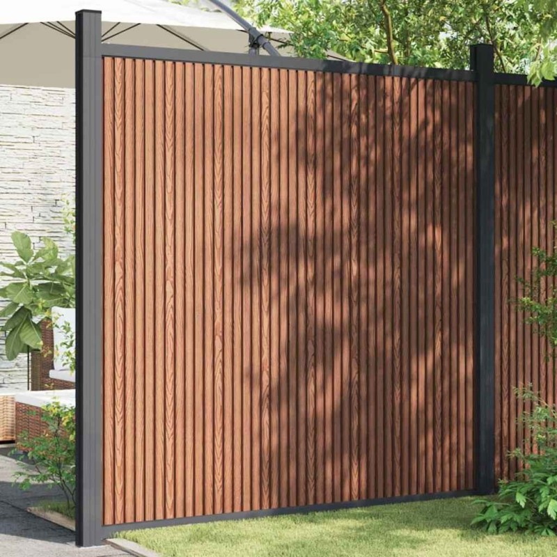 Panneau de clôture marron 173x186 cm WPC 562257562257