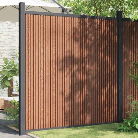 Panneau de clôture marron 173x186 cm WPC 562257562257