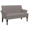 Banc avec dossier taupe 120x62x75,5 cm tissu 562266562266