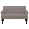 Banc avec dossier taupe 120x62x75,5 cm tissu 562266562266