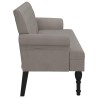 Banc avec dossier taupe 120x62x75,5 cm tissu 562266562266