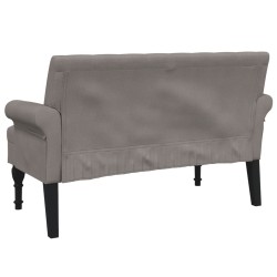 Banc avec dossier taupe 120x62x75,5 cm tissu 562266562266
