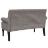 Banc avec dossier taupe 120x62x75,5 cm tissu 562266562266