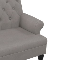Banc avec dossier taupe 120x62x75,5 cm tissu 562266562266