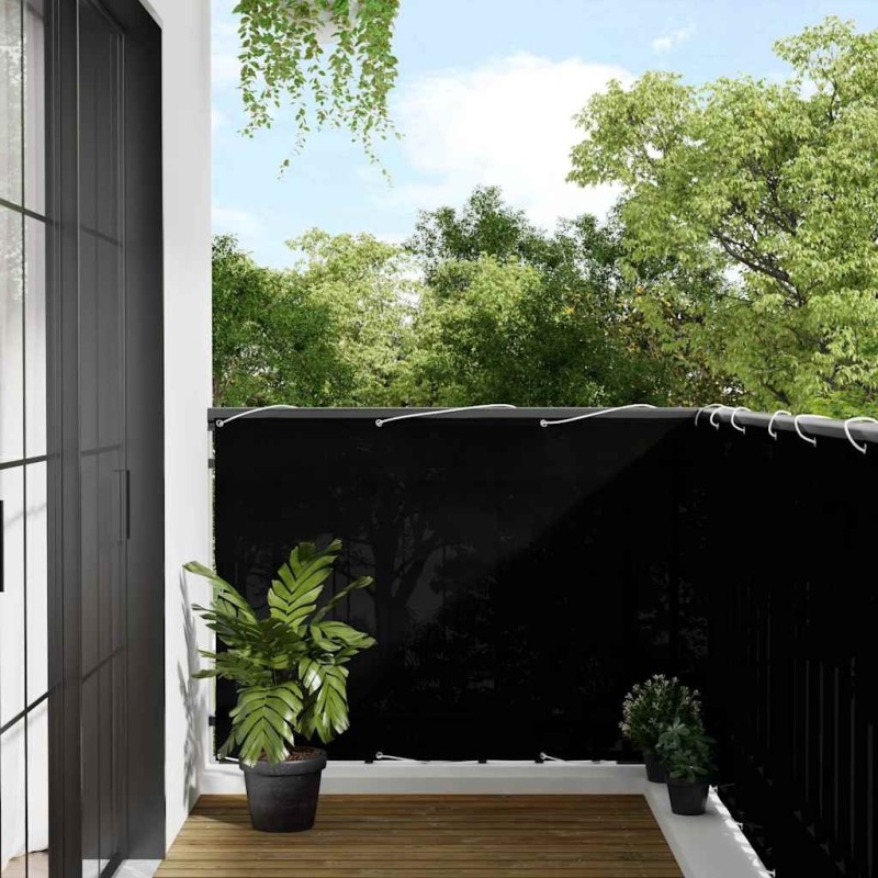 Écran de balcon noir 120x1000 cm 100% polyester oxford 562268562268