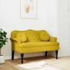 Banc avec coussins jaune 120,5x65x75 cm velours 562279562279
