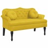 Banc avec coussins jaune 120,5x65x75 cm velours 562279562279