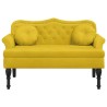 Banc avec coussins jaune 120,5x65x75 cm velours 562279562279