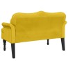Banc avec coussins jaune 120,5x65x75 cm velours 562279562279