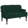 Banc avec dossier vert foncé 119,5x64,5x75 cm velours 562282562282