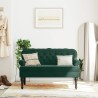 Banc avec dossier vert foncé 119,5x64,5x75 cm velours 562282562282