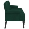 Banc avec dossier vert foncé 119,5x64,5x75 cm velours 562282562282