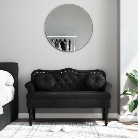 Banc avec coussins Noir 120,5x65x75 cm Velours 562284562284