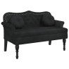 Banc avec coussins Noir 120,5x65x75 cm Velours 562284562284