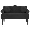 Banc avec coussins Noir 120,5x65x75 cm Velours 562284562284