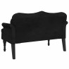 Banc avec coussins Noir 120,5x65x75 cm Velours 562284562284