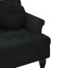 Banc avec coussins Noir 120,5x65x75 cm Velours 562284562284