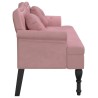 Banc avec coussins rose 120,5x65x75 cm velours 562285562285