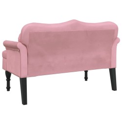 Banc avec coussins rose 120,5x65x75 cm velours 562285562285