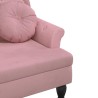 Banc avec coussins rose 120,5x65x75 cm velours 562285562285