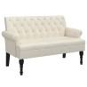 Banc avec dossier 120x62x75,5 cm lin 562286562286