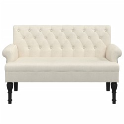 Banc avec dossier 120x62x75,5 cm lin 562286562286