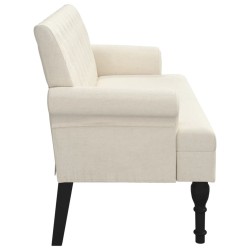 Banc avec dossier 120x62x75,5 cm lin 562286562286