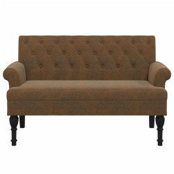 Banc avec dossier marron 120x62x75,5 cm similicuir daim 562287562287