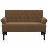 Banc avec dossier marron 120x62x75,5 cm similicuir daim 562287562287