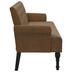Banc avec dossier marron 120x62x75,5 cm similicuir daim 562287562287
