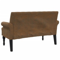 Banc avec dossier marron 120x62x75,5 cm similicuir daim 562287562287