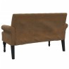 Banc avec dossier marron 120x62x75,5 cm similicuir daim 562287562287