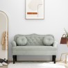 Banc avec coussins Gris clair 120,5 x 65 x 75 cm Velours 562289562289