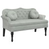 Banc avec coussins Gris clair 120,5 x 65 x 75 cm Velours 562289562289