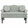Banc avec coussins Gris clair 120,5 x 65 x 75 cm Velours 562289562289