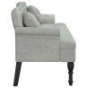 Banc avec coussins Gris clair 120,5 x 65 x 75 cm Velours 562289562289