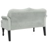Banc avec coussins Gris clair 120,5 x 65 x 75 cm Velours 562289562289