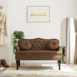 Banc avec coussins Marron 120,5 x 65 x 75 cm Similicuir 562291562291