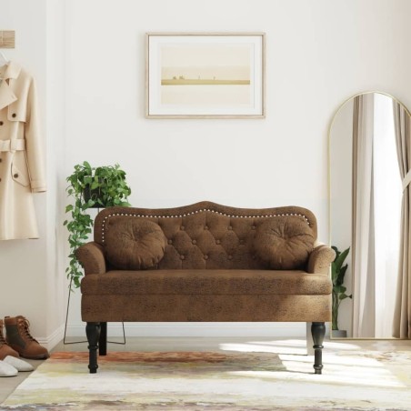 Banc avec coussins Marron 120,5 x 65 x 75 cm Similicuir 562291562291