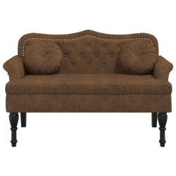 Banc avec coussins Marron 120,5 x 65 x 75 cm Similicuir 562291562291
