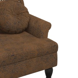 Banc avec coussins Marron 120,5 x 65 x 75 cm Similicuir 562291562291