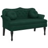 Banc avec coussins Vert foncé 120,5x65x75 cm Velours 562292562292