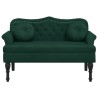 Banc avec coussins Vert foncé 120,5x65x75 cm Velours 562292562292