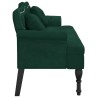 Banc avec coussins Vert foncé 120,5x65x75 cm Velours 562292562292