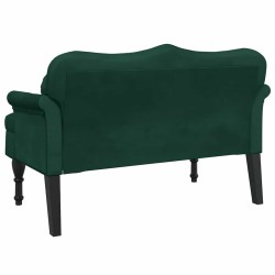 Banc avec coussins Vert foncé 120,5x65x75 cm Velours 562292562292
